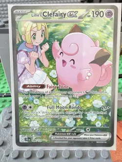 Pokemon Lillie's Clefairy EX 184/159 Special Illustration Rare Journey Together - Image 1