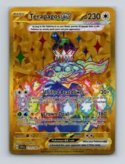 Terapagos ex 173 2024 Pokemon Stellar Crown Hyper Rare Card NM+ - Image 1