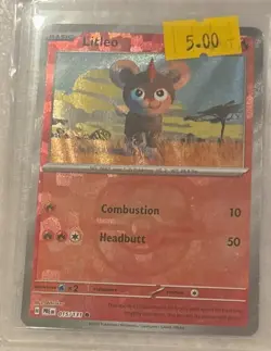 Pokemon TCG Litleo 015/131 Prismatic Evolutions Master Ball Reverse Holo - Image 1