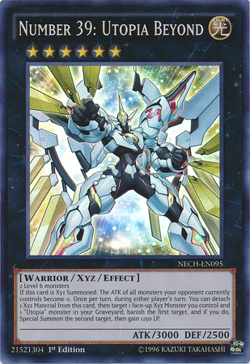 YUGIOH NUMBER 39: UTOPIA BEYOND SUPER RARE NECH-EN095 NEAR MINT - Image 1