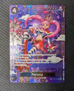 One Piece Perona OP06-093 OP14 SP English Alt Art The Azure Sea's Seven - Image 1
