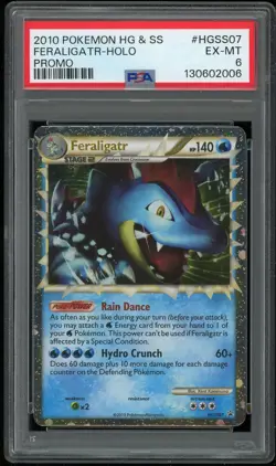 Pokemon TCG Feraligatr Holo Ultra Rare GH & SS Promo #HGSS07 PSA 6 EX-MT - Image 1