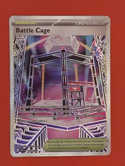 Battle Cage 116/094 NM - Full Art Holo - 2025 TCG Pokemon Phantasmal Flames - Image 1