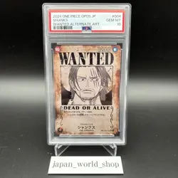 PSA 10 Shanks OP09-004 Wanted Emperors in the New World ONE PIECE Card Japanese - Image 1