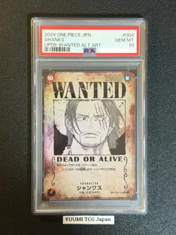 PSA 10 Shanks OP09-004 Wanted Emperors in the New World ONE PIECE Card Japanese - Image 1
