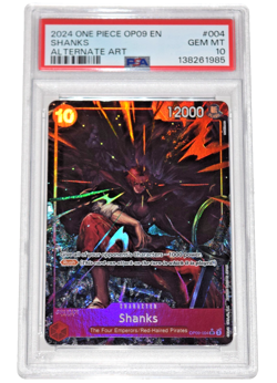 One Piece ~ SHANKS ~ PSA 10 ~ Alternate Art OP09-004 ~ Emperors in the New World - Image 1