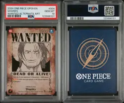 2024 One Piece OP09 Emperor S In The New World 004 Shanks Wanted PSA 10 - Image 3