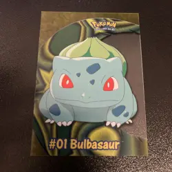 2000 TOPPS Pokemon #01 Bulbasaur PC2 TV Animation CLEAR see-through card - Image 1