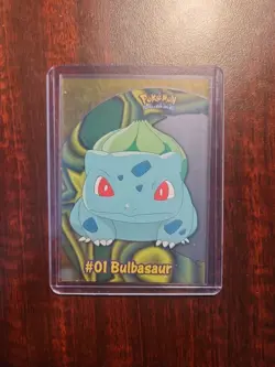 2000 TOPPS Pokemon #01 Bulbasaur PC2 TV Animation CLEAR see-through card - Image 1