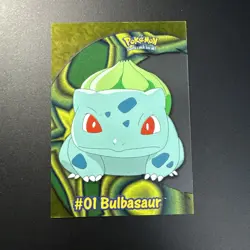 2000 TOPPS Pokemon #01 Bulbasaur PC2 TV Animation CLEAR see-through card NM - Image 1