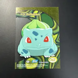 2000 TOPPS Pokemon #01 Bulbasaur PC2 TV Animation CLEAR see-through card NM - Image 2