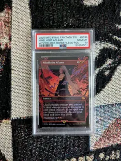 2025 MTG Final Fantasy Nibelheim Aflame Woodblock Borderless Foil PSA 10 Gem MT - Image 1