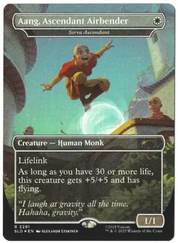 Aang, Ascendant Airbender - Serra Ascendant (Rainbow Foil) Secret Lair MTG Foil - Image 1
