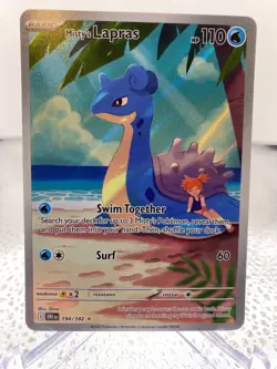 Pokemon TCG Misty's Lapras Destined Rivals 194/182 Illustration Rare-2 - Image 1