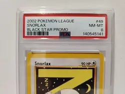 PSA 8 NM/MT Pokemon League Snorlax Z #49 WOTC Black Star Promo Card 2002 - Image 2