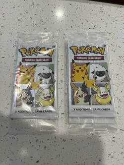 2Pokemon 25th Anniversary General Mills Cereal Trading Card Booster Pack 3 CARDS - Image 1