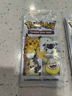 2Pokemon 25th Anniversary General Mills Cereal Trading Card Booster Pack 3 CARDS - Image 2