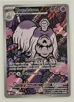 Houndstone 145/132 ME01: Mega Evolution Illustration Rare Holo NM Pokemon TCG - Image 1