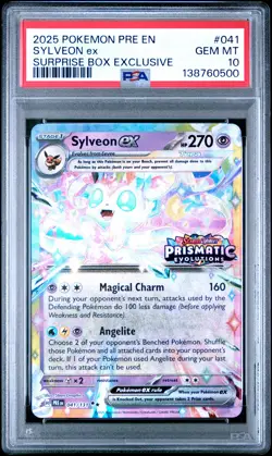 2025 POKEMON PRE EN-PRISMATIC EVOLUTIONS #041 SYLVEON EX PSA 10 - Image 1