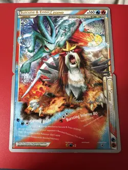 Pokemon Suicune & Entei Legend World Championship 2011 (94/95 - 95/95) Pair LP - Image 1