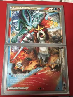 Pokemon Suicune & Entei Legend World Championship 2011 (94/95 - 95/95) Pair LP - Image 2