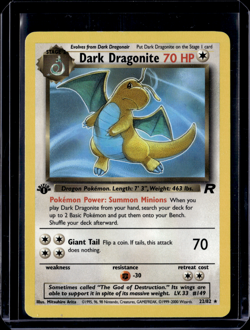 1st Edition Pokemon - Dark Dragonite - 22/82 Team Rocket - Great Condition - Image 1