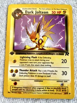 Dark Jolteon - 1st Edition - 38/82 Team Rocket - Pokemon TCG WOTC 2000 - LP - Image 4
