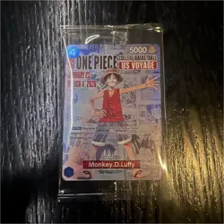 Bandai Namco One Piece CCG Monkey D. Luffy US Voyage Promo Card - Image 1