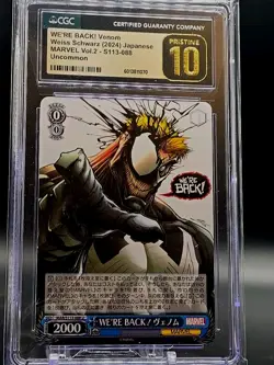 2024 WEISS SCHWARZ MARVEL VOL.2 CGC PRISTINE 10 S113-088 VENOM WE'RE BACK! - Image 1