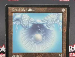 MTG Pearl Medallion- DAMAGED -Tempest Magic the Gathering Card # 300 - Image 3