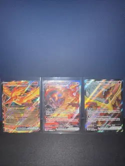 3 x Stamped Pokemon TCG Team Rocket's Moltres ex Destined Rivals UPC Promo Cards - Image 1