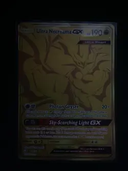 Pokemon Gold Secret Rare Ultra Necrozma GX Card #78/70 Near Mint Condition - Image 1