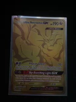 Pokemon Gold Secret Rare Ultra Necrozma GX Card #78/70 Near Mint Condition - Image 3