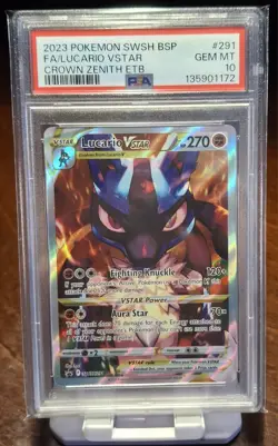 PSA 10 Lucario VSTAR SWSH291 SWSH: Sword & Shield Promo Cards Pokemon TCG - Image 1