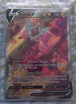 Pokemon Rotom V 177/196 Alternate Art Holo Card Lost Origin, Near Mint Condition - Image 1