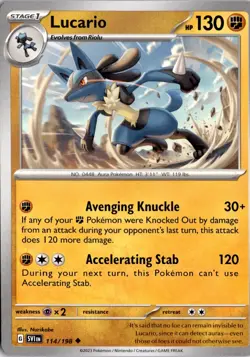 Lucario - 114/198 SV01: Scarlet & Violet Base Set Pokemon Card TCG - Image 1