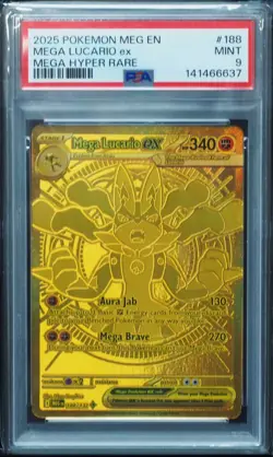 Mega Lucario EX 188 PSA 9 Mega Evolution Pokemon Card #637 - Image 1