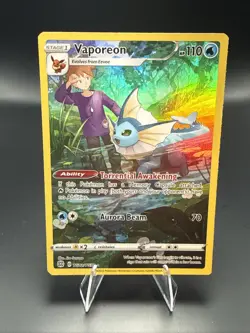 Pokemon TCG Vaporeon TG02/TG30 Swsh09: Brilliant Stars Trainer Gallery Holo A - Image 1