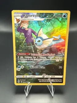 Pokemon TCG Vaporeon TG02/TG30 Swsh09: Brilliant Stars Trainer Gallery Holo A - Image 2