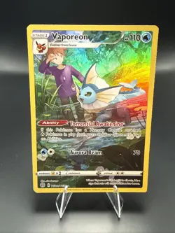 Pokemon TCG Vaporeon TG02/TG30 Swsh09: Brilliant Stars Trainer Gallery Holo A - Image 3