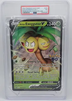 2022 Pokemon Go Collection Aloloan Exeggutor V SWSH225 JUMBO PSA 7 - Image 1