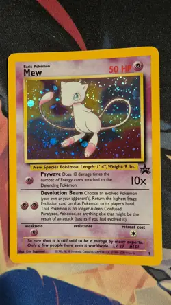 Mew - Pokemon TCG Black Star Promo No 9 HOLO WOTC swirl - Image 1