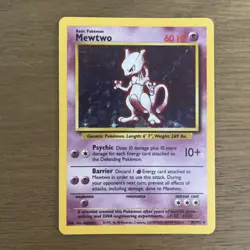 Pokemon TCG Mewtwo, Base Set 10/102, Holofoil, 1999, LP - Image 1