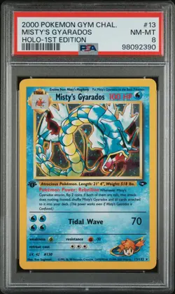 Misty's Gyarados 1st Edition Gym Challenge #013 (2000) Holo NM-MT PSA 8 Pokemon - Image 1