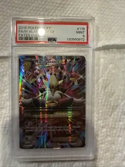 2016 Pokemon XY Fates Collide Full Art Mega Alakazam EX 118/124 #118 PSA 9 - Image 1