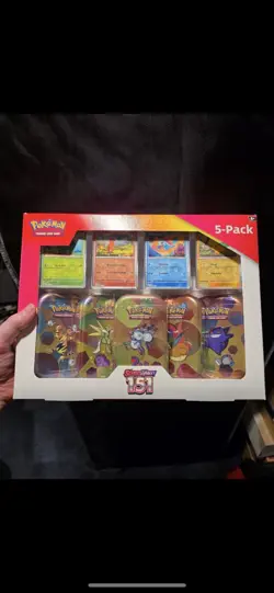 Pokemon TCG Scarlet & Violet 151 Mini Tins Costco Bundle, 5 Pack - Sealed - Image 1