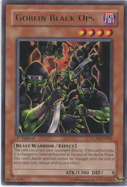 Yugioh Goblin Black Ops GLAS-EN030 Rare 1st Edition LP - Image 1