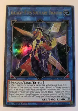 YuGiOh Galaxy-Eyes Solflare Dragon Ultra Rare 1st Edition SOFU-EN042 Near Mint! - Image 1
