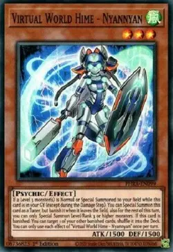 Virtual World Hime - Nyannyan - PHRA-EN099 - Super Rare - 1st Edition - Yugioh - Image 1