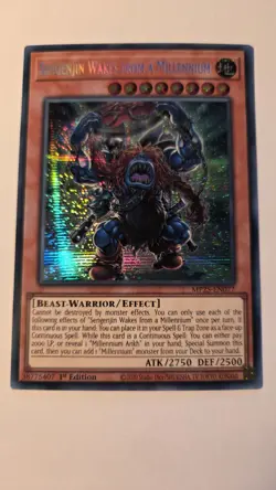 Yu-Gi-Oh! TCG Sengenjin Wakes from a Millennium MP25-EN077 Prismatic Secret Rare - Image 1